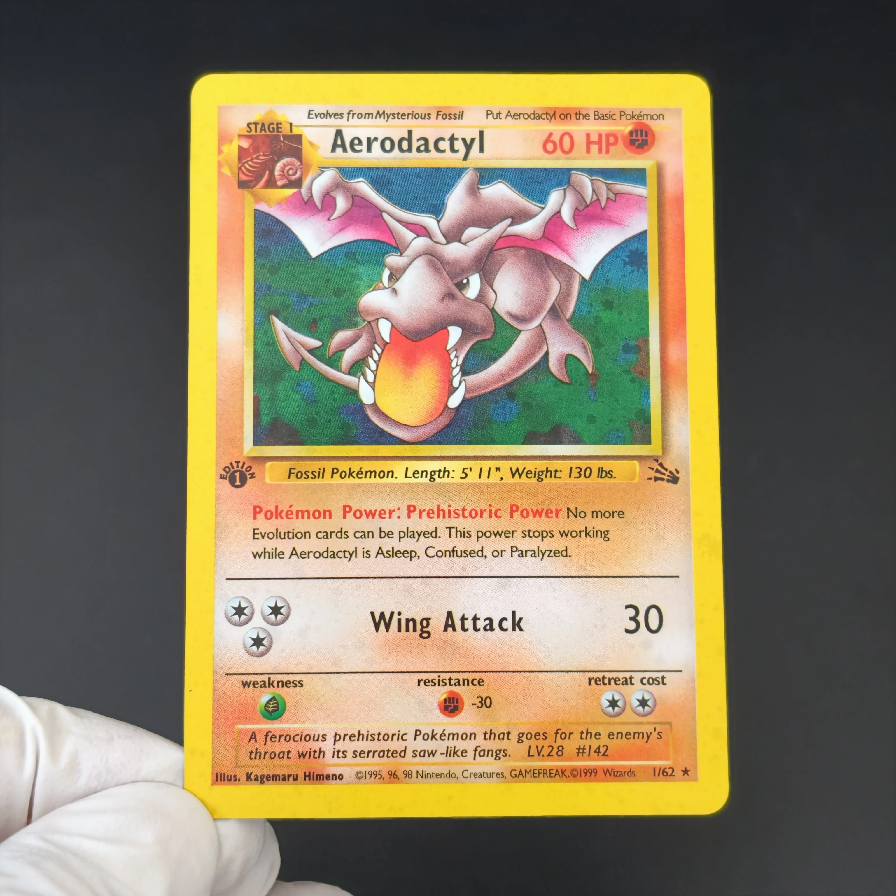 Vintage Pokemon Collectible - 6PCS/Proxy English Pokemon Vintage Fossil Holo