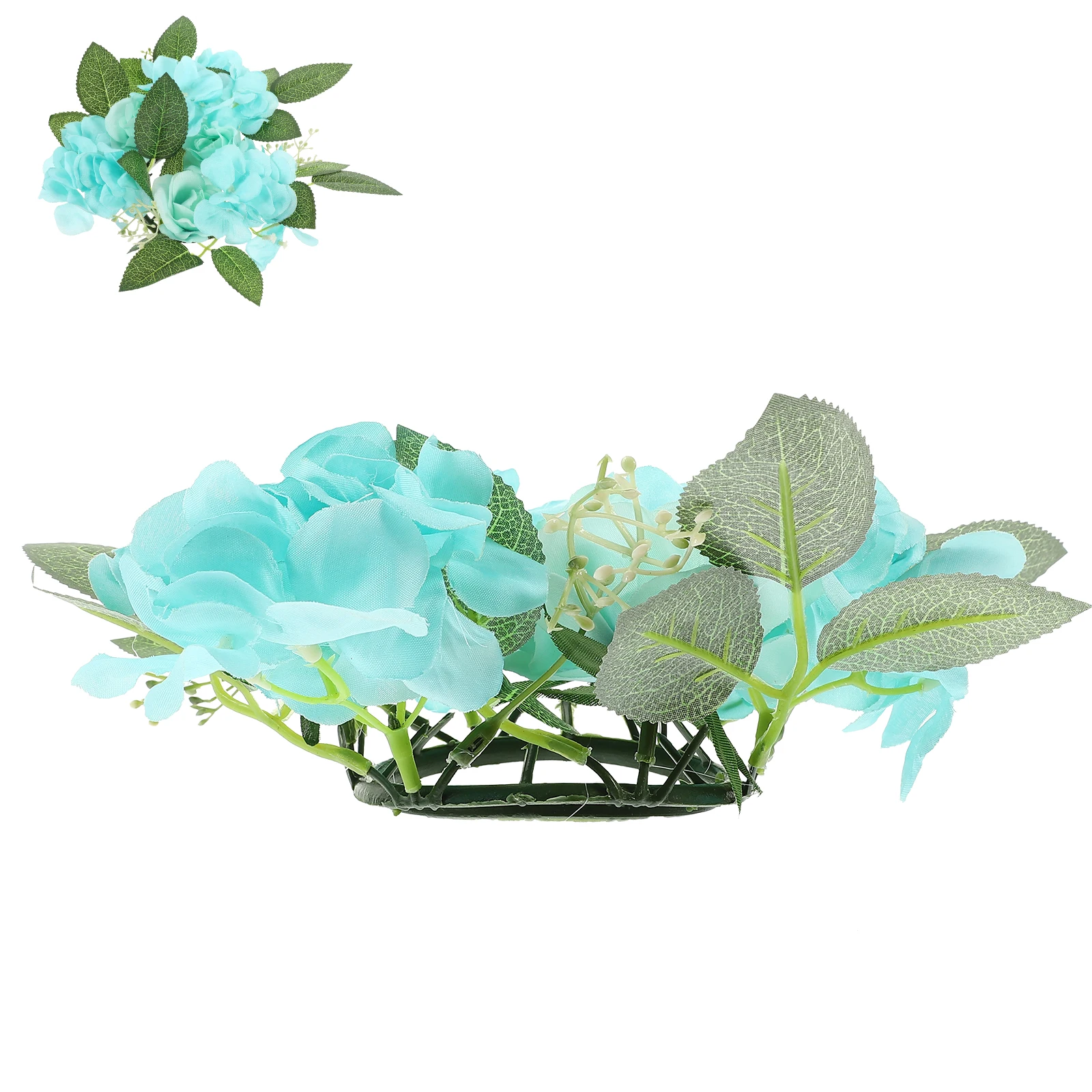 

Centerpiece Artificial Candlestick Garland Table Decoration Decorate Flower Wreath for