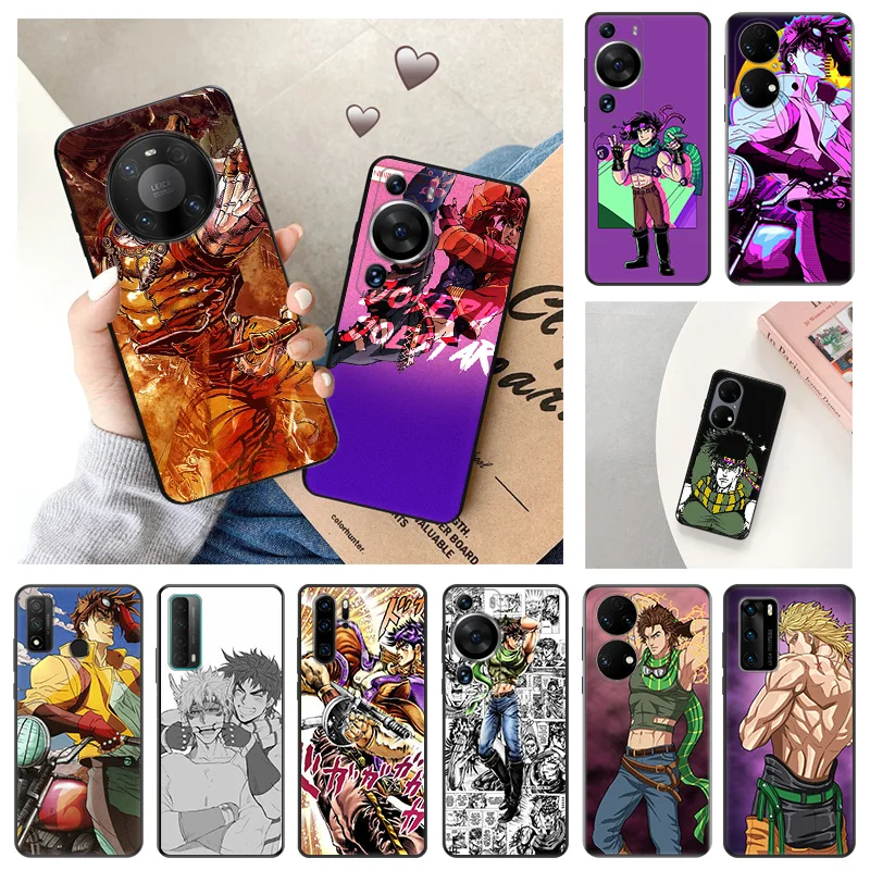 Ultra Thin Soft Case For Huawei P40 P30 Lite P20 Pro P Smart Moto G200 G30 G31 One Fusion JOJO Joseph Joestar Black Back Cover