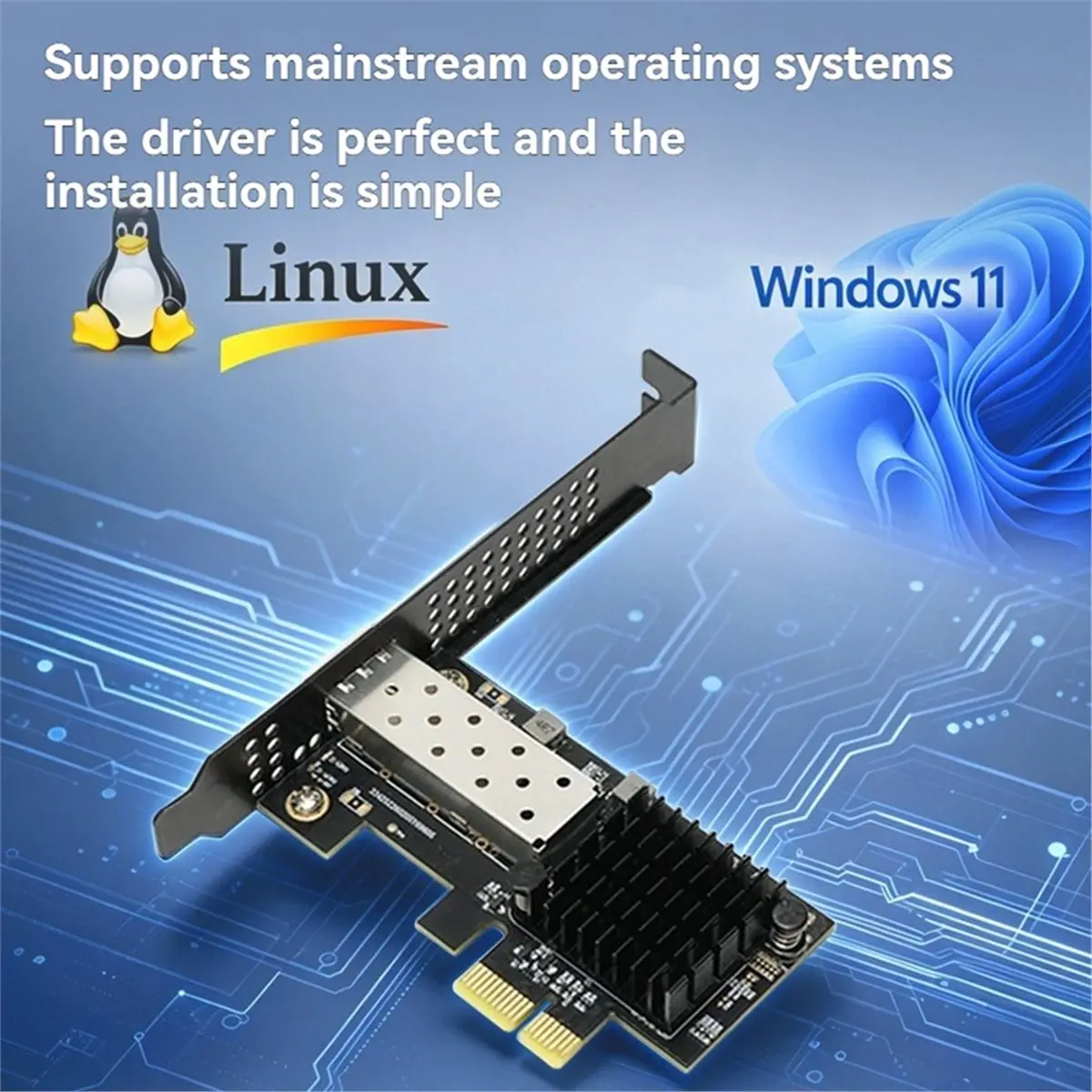 NEW FACTORY~1 Port PCIe 4.0 X1 10Gbps + RJ45 Lan Card RTL8127ATF Chip 10G Ethernet Network Card for Multi-Gigabit Network Speeds