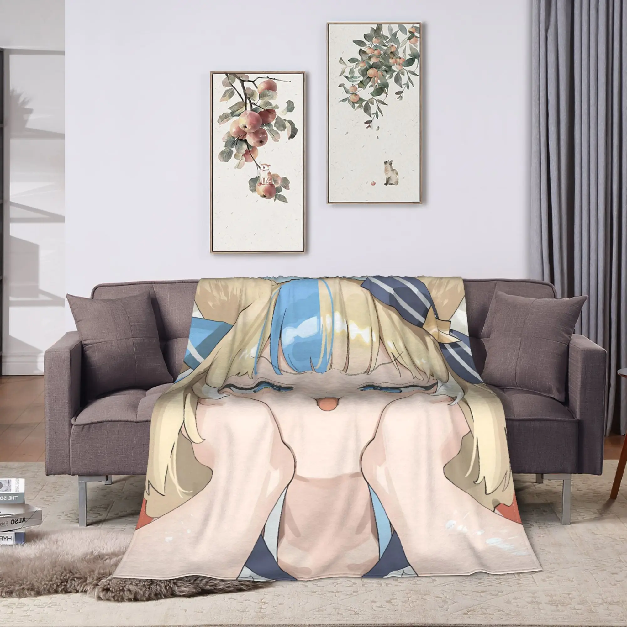 Sameko Saba Blanket  Travel Flannel Throw Blanket For Couch Chair Soft Warm Customized Quality Bedspread Birthday Gift