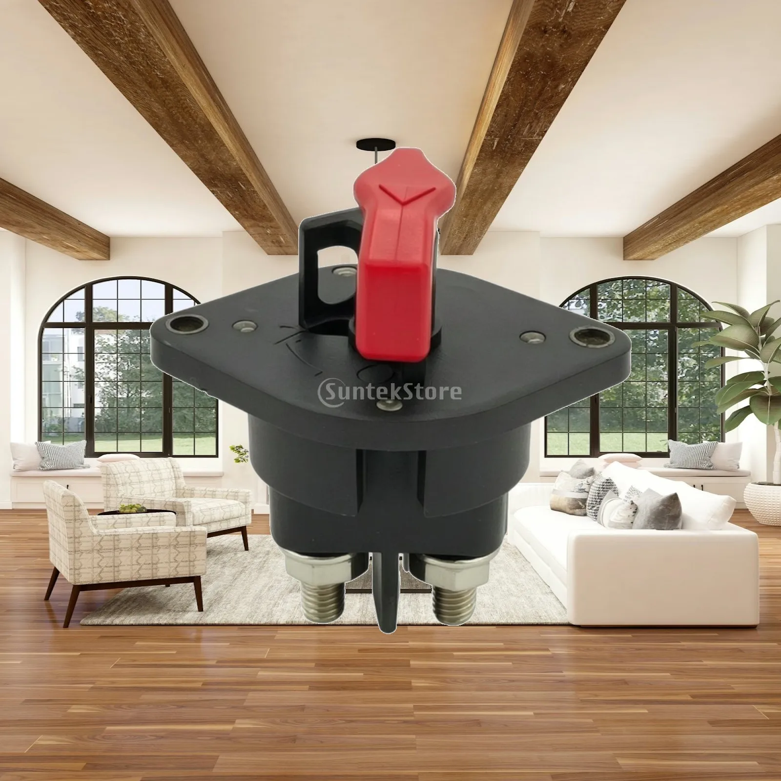 Manual Rotary Battery Disconnect Switch Heavy-Duty Battery Switch with Rotary Lever Corrosion-Resistant Flame-Retardant