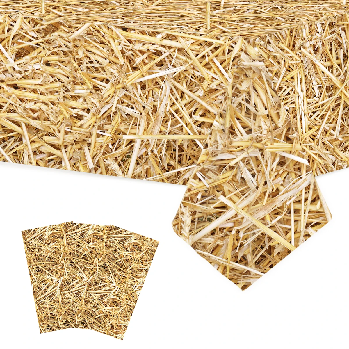 Straw Tablecover 105 x 54 inch Farm Hay Table Cover Western Birthday Theme Tablecloth Cowboy Theme Party Decorations Baby Shower