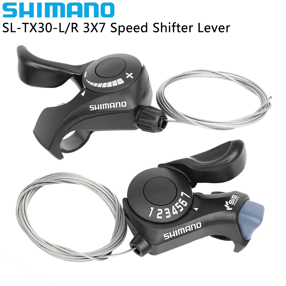 SHIMANO TOURNEY TX30 3x7 Speed Thumb Shifter SL-TX30-LN Left Shift Lever SL-TX30-7R Right Shift Lever 21v for Mountain Bike