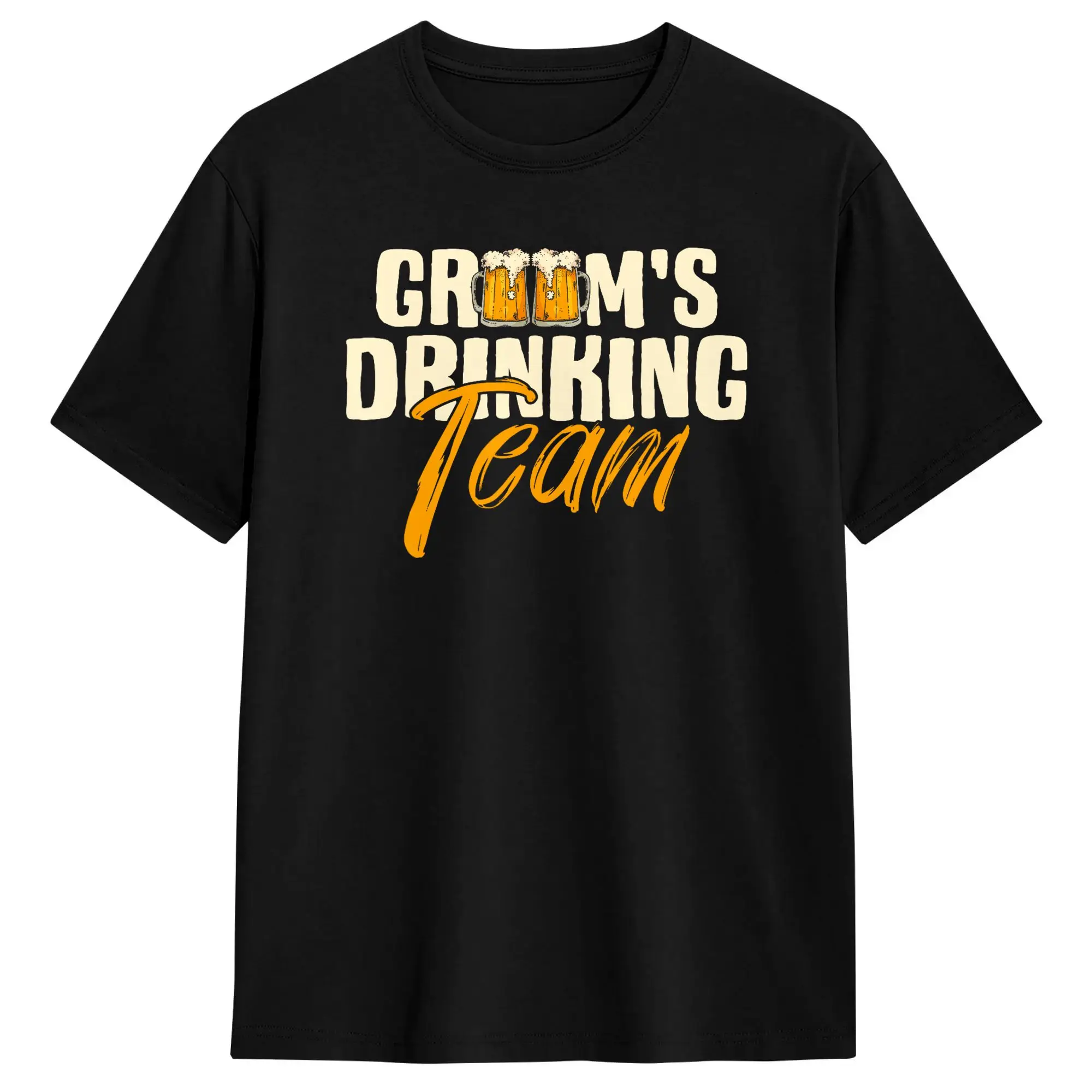 Groom‘s Drinking Team Stag Bachelor Party Wedding Groomsman Men T Shirt  Funny Tee Shirt Short Sleeve Round Collar TShirt Cotton