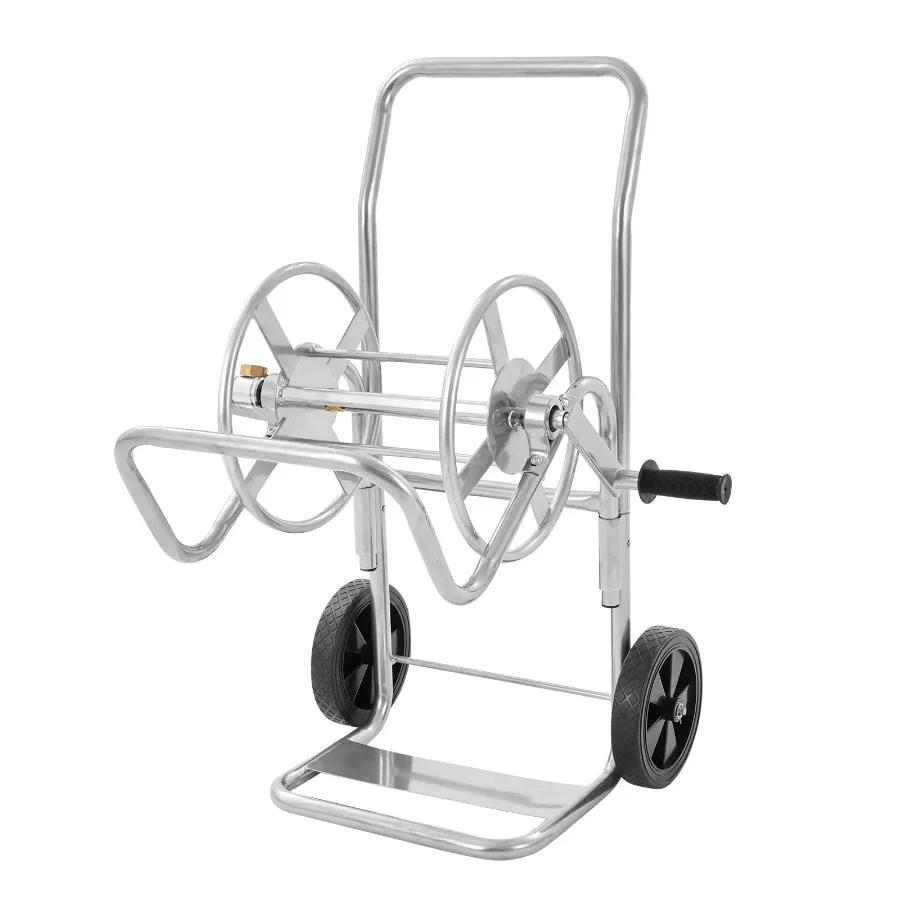 

Hose Reel Cart Hold Up to 200 ft of 5 8'' Hose Hose Not Included Garden Water Hose Carts Mobile Tools with Wheels Heavy Duty P