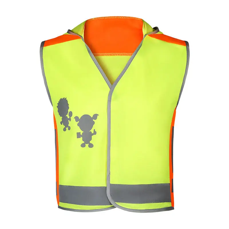 Chaleco reflectante para niños, chaleco de seguridad fluorescente, ropa de alta visibilidad, ropa de seguridad para estudiantes de tráfico seguro para niños