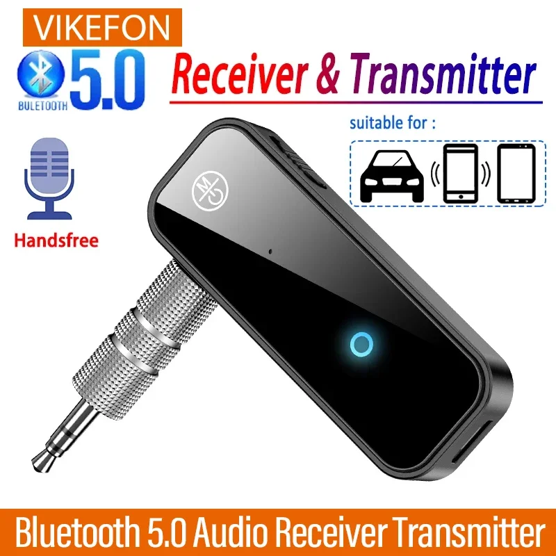 Transmisor y receptor de Audio con Bluetooth 5,0, adaptador inalámbrico de música estéreo para TV, PC y coche, llamada sin manos, conector mmAUX 3,5, Dongle USB