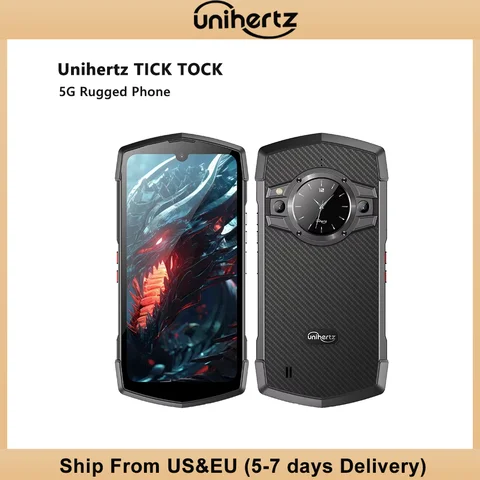Unihertz-teléfono inteligente 5G resistente al agua, Smartphone con Android, 128GB, cámara de 48MP, 6000mAh, pantalla Dual, IP 68
