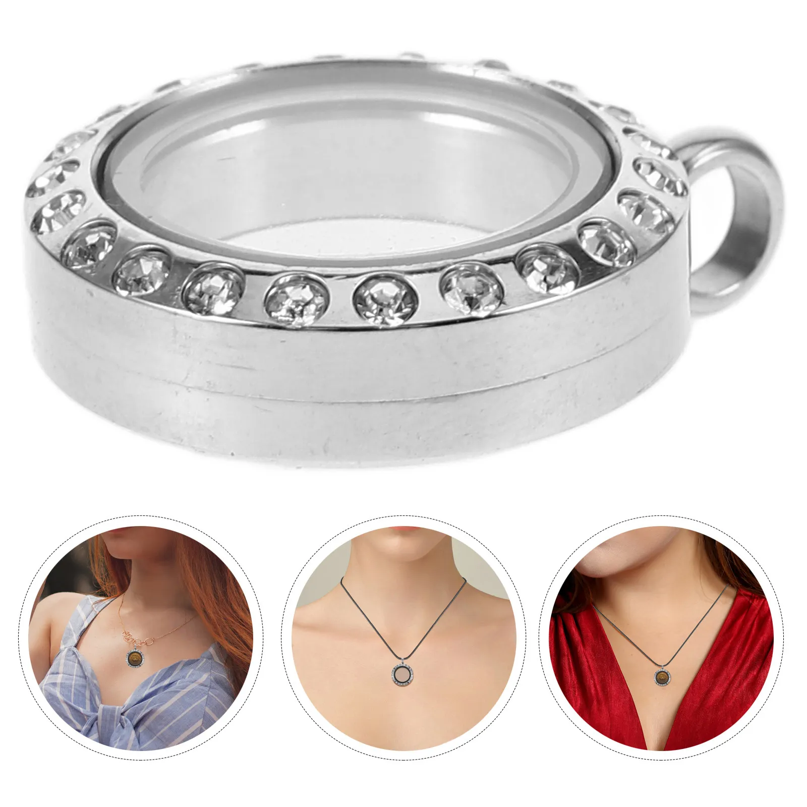 

Подвеска-медальон из нержавеющей стали круглой формы, плавающая, для самостоятельного изготовления украшений с фото, для женщин и девушек, для вечеринок и юбилеев