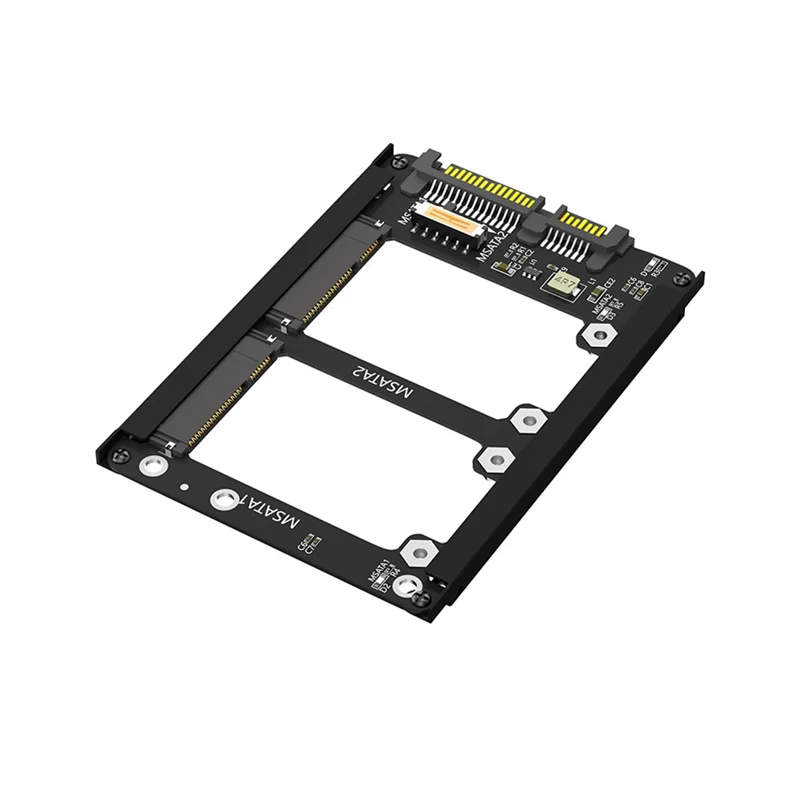 Efficace double SSD Msata vers SATA III de 2,5 pouces avec support de cadre-étendre le SSD MSATA comme disque SATA de 7 mm 2,5 pouces installation facile T