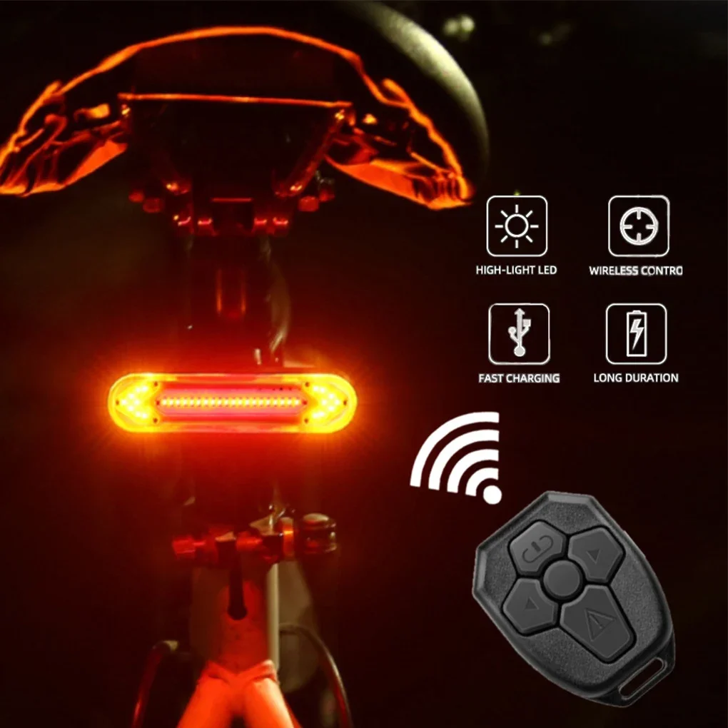 AliExpress Bicycle Taillight USB Rechargeable TailLight Warning Bike Rear Light Smart Wireless Remote Turn Signal Light LED Bicycle Lantern