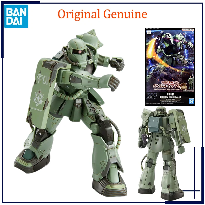 

Original Genuine Bandai Anime GUNDAM CUCURUZ DOAN'S ZAKU HG 1/144 MS-06F Assembly Model Toys Action Figure Gifts Collectible Kid