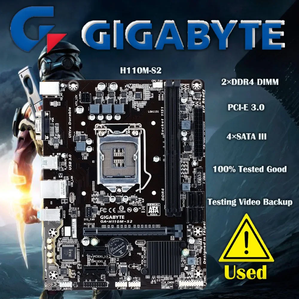 

GIGABYTE GA-H110M-S2 Motherboard H110 LGA 1151 i3 i5 i7 DDR4 32G