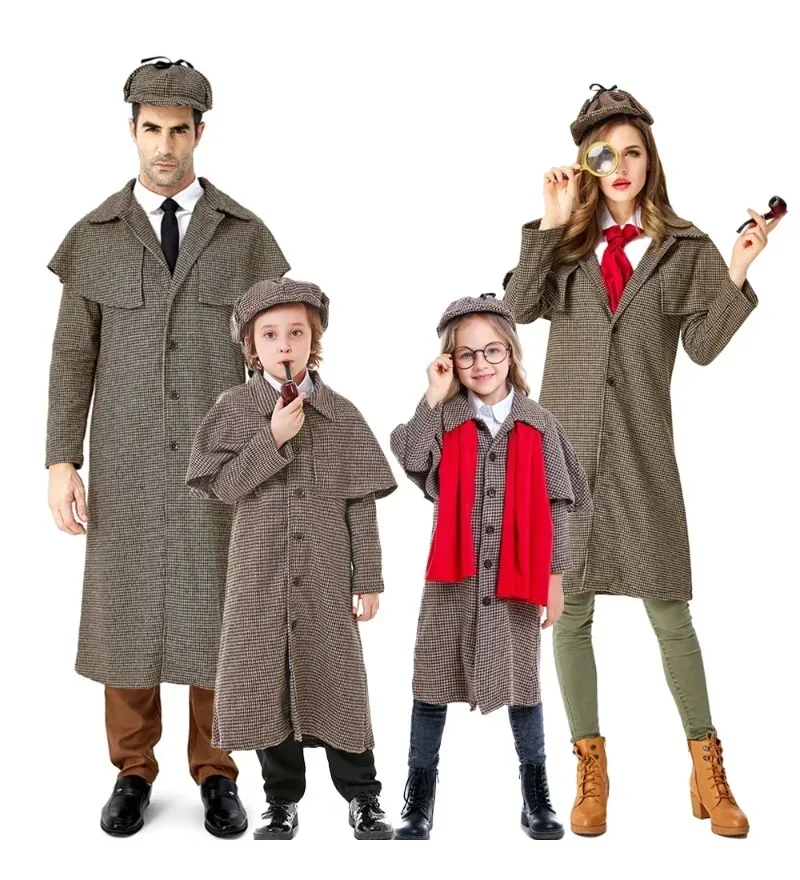 

Checkered British Style Male And Female Role-playing Uniforms High Necked Jackets Game Halloween Costumes Boys And Girls