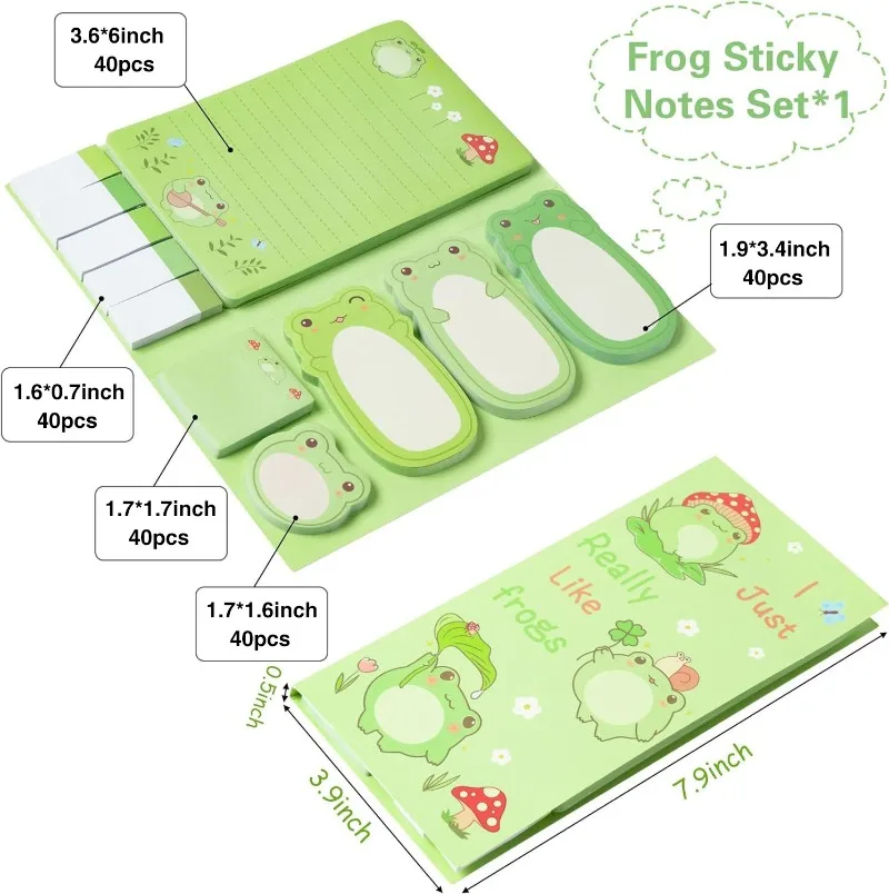 Cute Animal Sticky Notes Reusable Cartoon Stickers DIY Journal Memo Note Pads