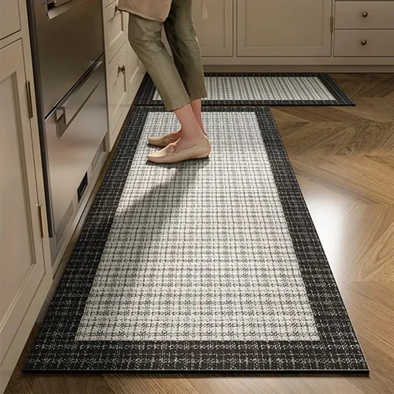 

Carpet for Kitchen Pvc Waterproof Floor Mat Vinyl Rug Oil-absorbent Non-slip Long Foot Mats Tapetes De Cocina Küchenbodenmatten