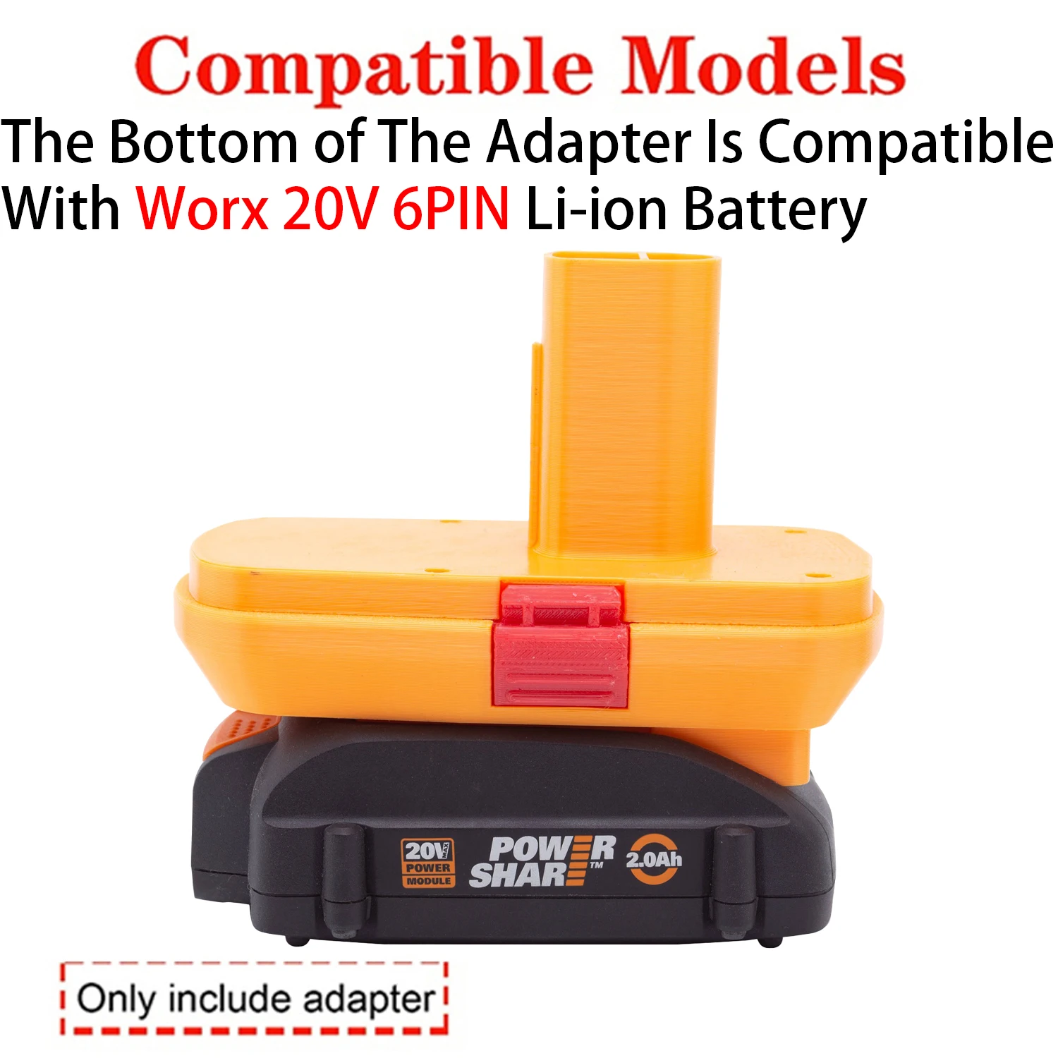 Battery Adapter For Craftsman  Ni-Cd Ni-Hi Tool To Worx 20V 6PIN Li-ion Battery Adapter Converter Power Tool Accessory