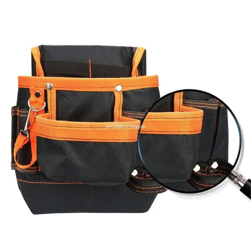 Electrician Belt Bag Durable 600D Oxford Cloth Tool Bag with 8pcs Pockets Hardware Tool Waist Bag Gift for Men Dropship