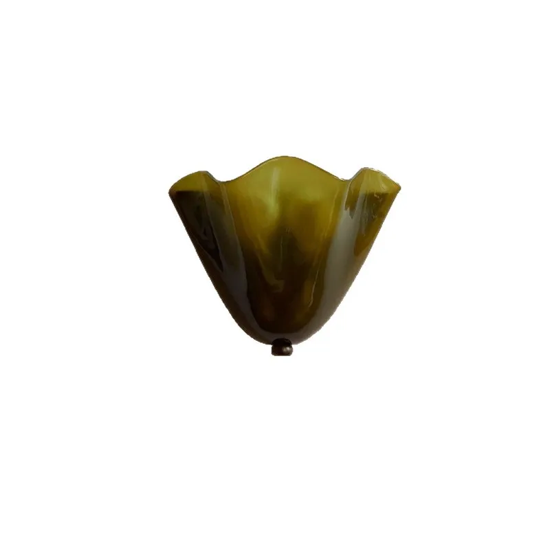 American Vintage French Mid Century Pleated Colorful Berry Glass Shell Wall Light Living Room Bedside Decor Novelty LED New view 5