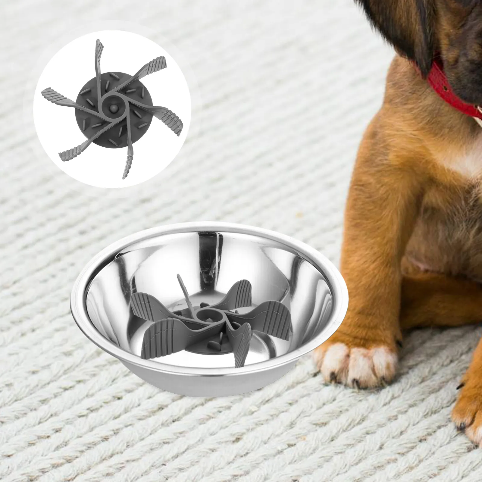 

Slow-eating Dog Bowl Silicone Feeder for Pet Supplies Cake Mold Feeding Insert Silica Gel Bowls Inserts