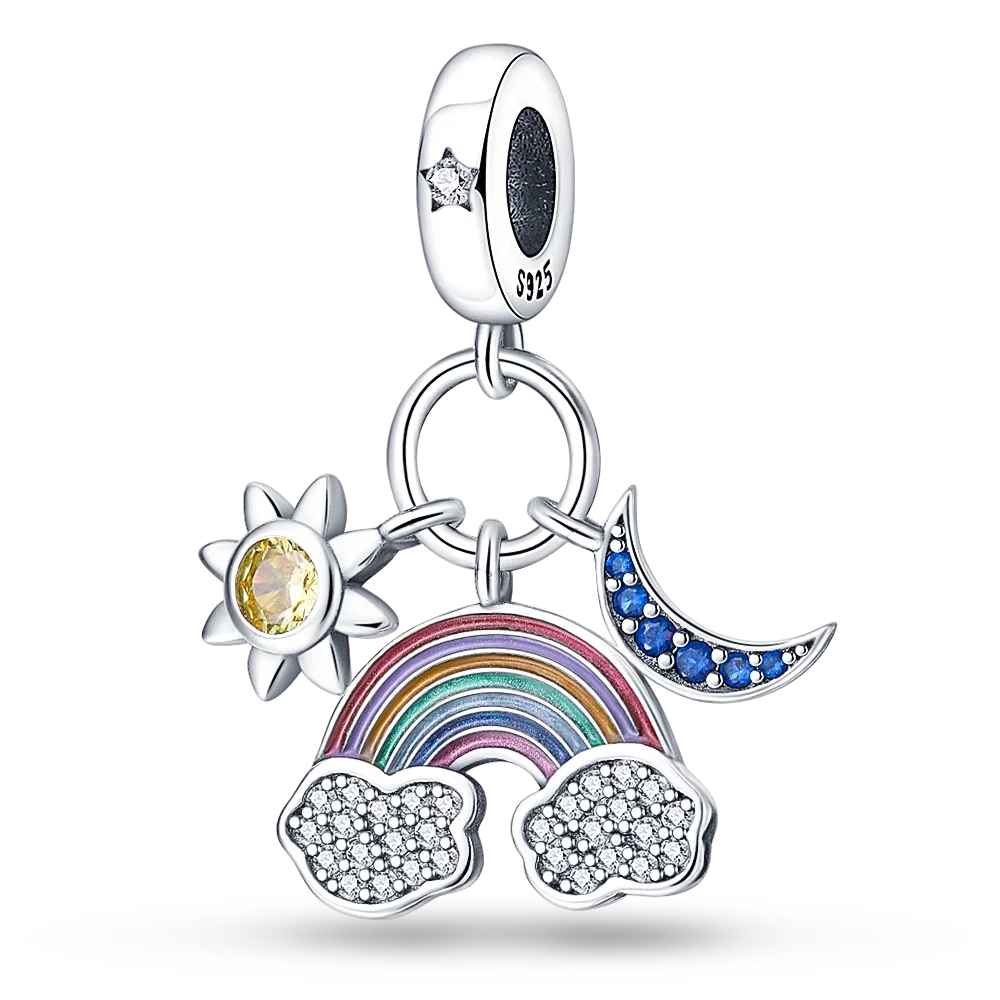 Abalorio de plata de ley 925 para mujer, dije con forma de corazón de bicicleta y gato de dibujos animados, compatible con pulseras Pandora originales, joyería artesanal para hacer regalos, novedad