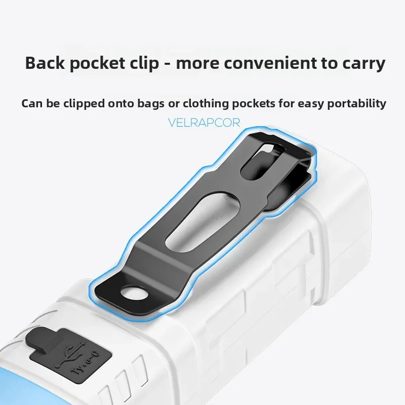 Four Bead Protective Flashlight Lightweight COB Floodlight Side Light Four Gear Adjustment Fixed Focus Highlight Strong Light