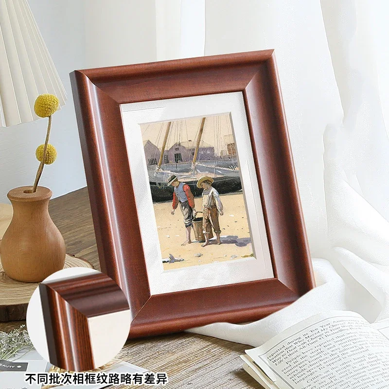 Solid Wood Picture Frame Tabletop Display - 6 7 8 10 inch, 12 inch Sizes Elegant Wooden Photo Frame for Home Decor and Gift