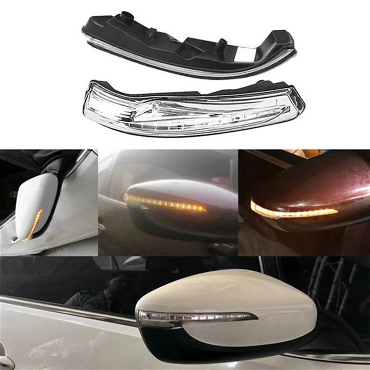 Luz de señal de giro del espejo retrovisor derecho para Kia Forte Cerato K3 2012-2018, 87624-A7000