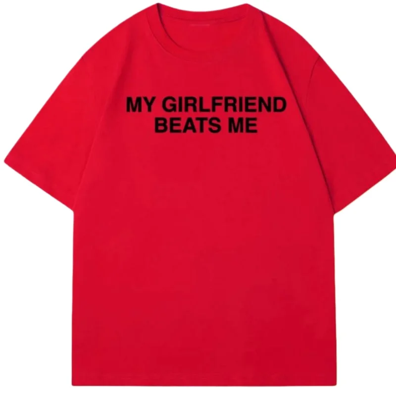 صديقتي يدقني الرجال تي شيرت كل موسم تخفيف زوجين الملابس Crewneck قصيرة الأكمام مضحك المطبوعة التي شيرت المرأة رجل بلايز
