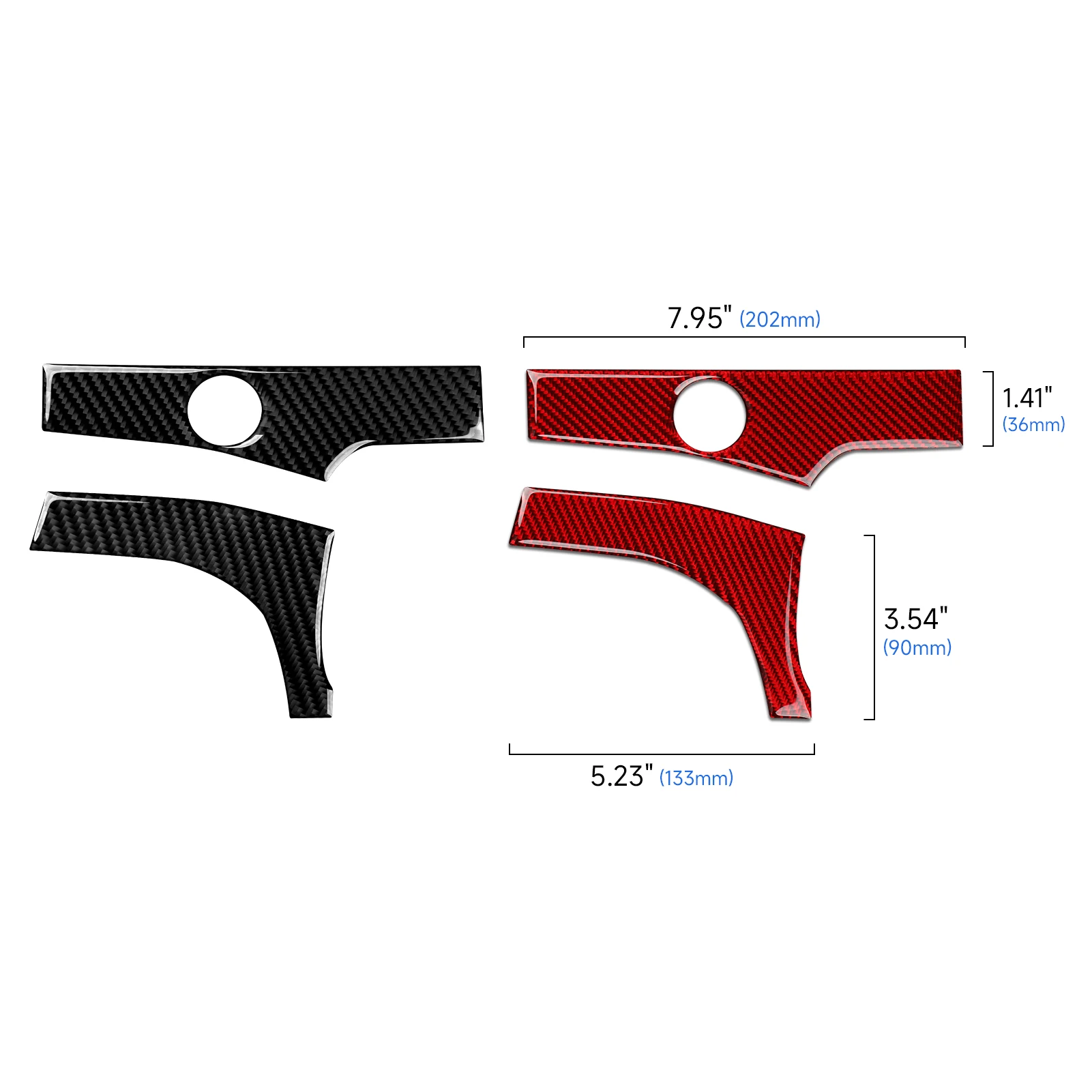 Soft Carbon Fiber Interior Sticker. Car Engine Start Stop Button Panel. For Ford Mustang Mach-E (2021-2027) Trim Accessories. view 2