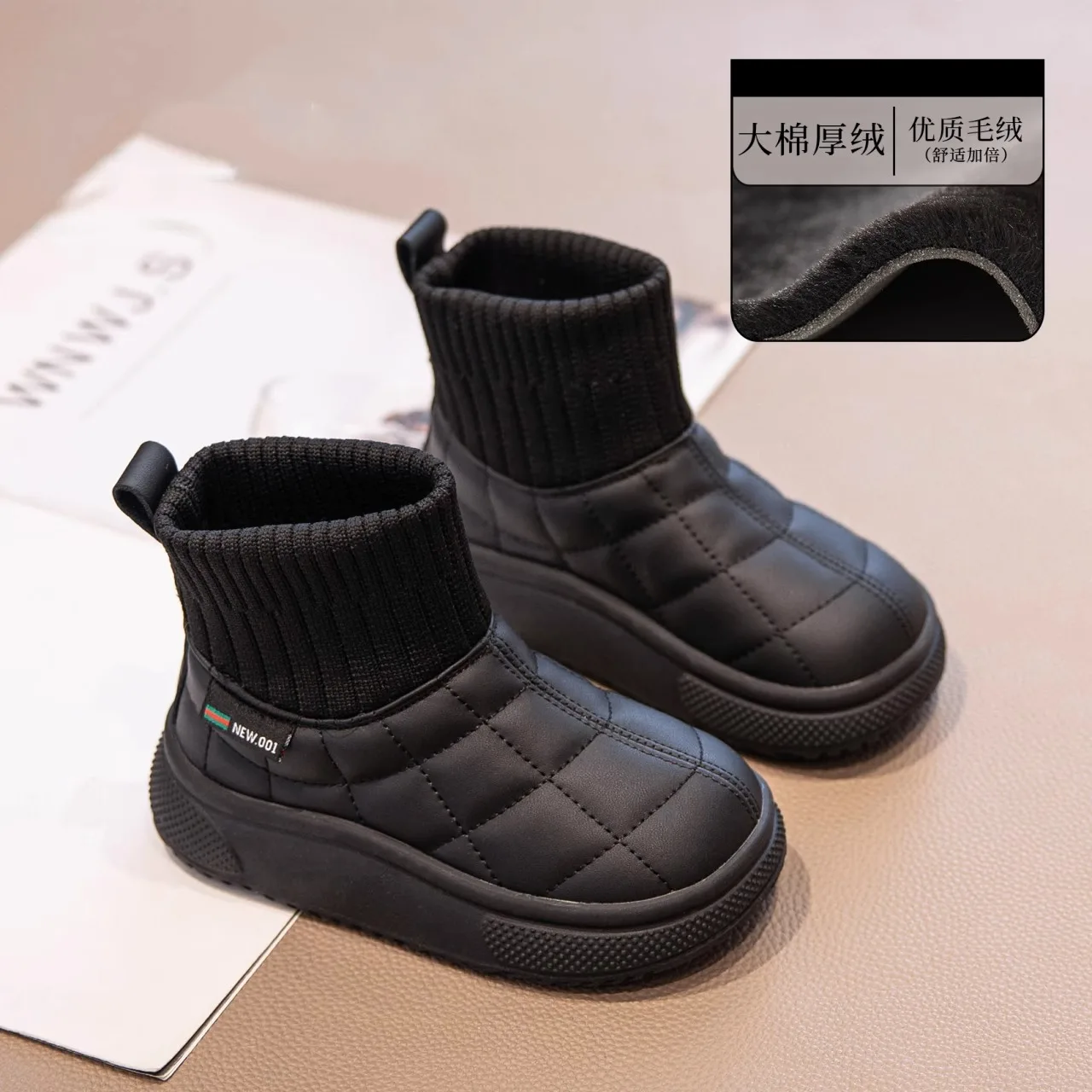 Baby Winter Boots Winter Fashion Ankle Shoes Unisex Kids Snow Boots Waterproof Baby Boys Girls Casual Plush Warm Toddler Shoes