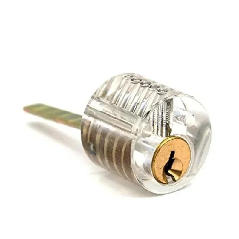 Locksmith Transparent Locks Pick Visible Cutaway Mini Practice View Flat Lock Training Skill for Furniture Hardware