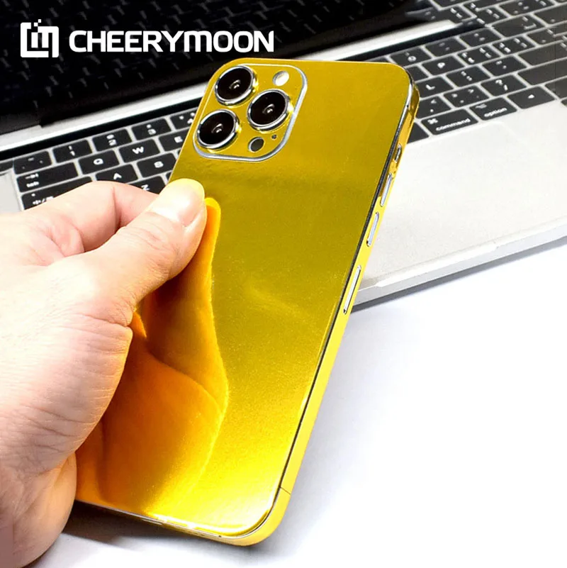 Dropshipping Electroplating Mirror Wrap Paste Back Film For iPhone13 iPhone 13 12 11 Pro Max mini  XS XR 12pro Protector Sticker