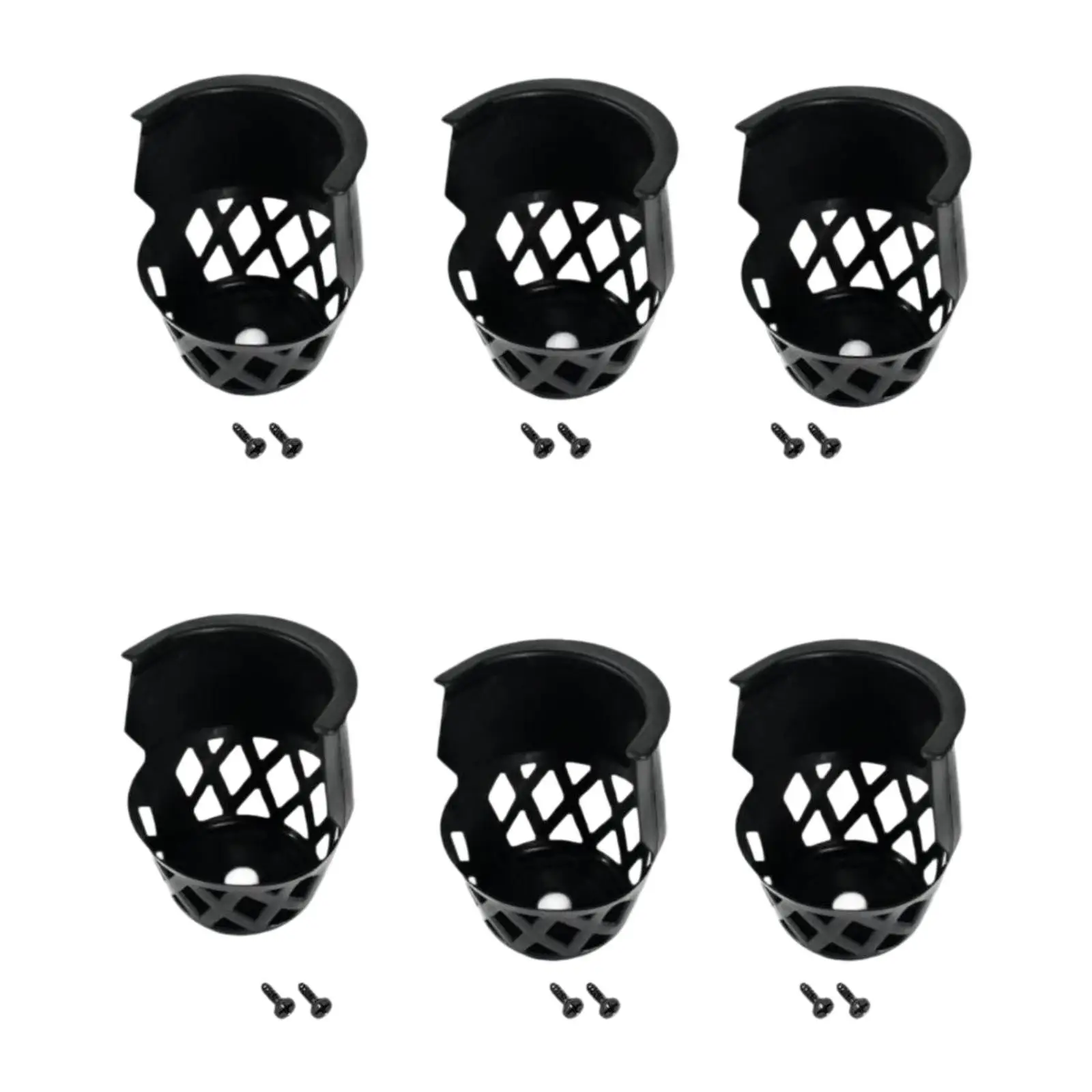 6Pcs Billiard Pool Table Pockets Billiard Drop Pockets with 12 Screws Web Pockets Replacement for Billiard Room Training