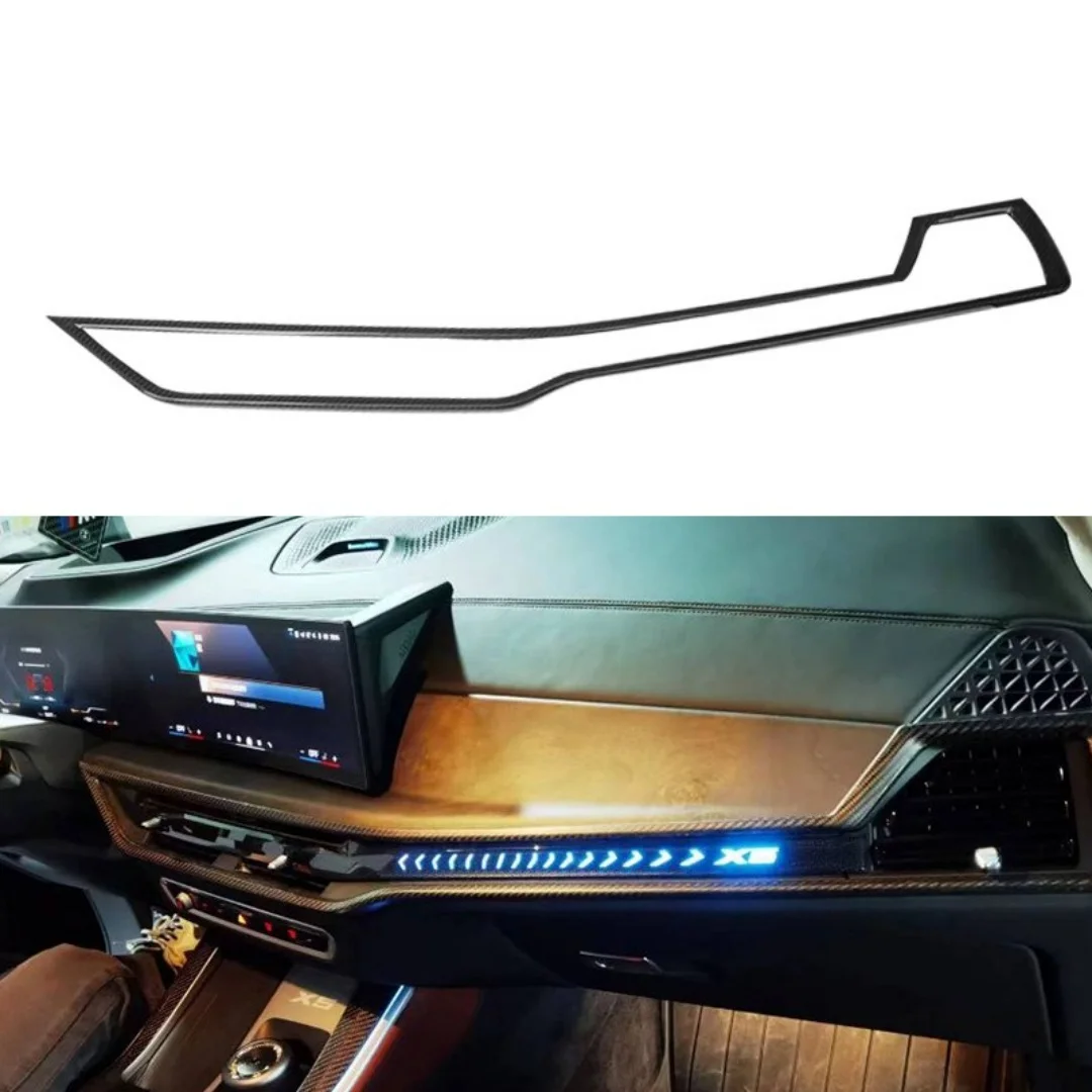 Suitable For 2023-2025 BMW X5 G05 Genuine Carbon Fiber Dashboard, Left And Right Air Conditioning Vents, And Interior Trim