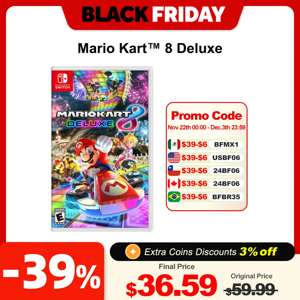 Mario Kart 8 Deluxe Nintendo Switch Game Deals 100% Official Original Physical Game Card Genre Racing for Switch OLED Lite