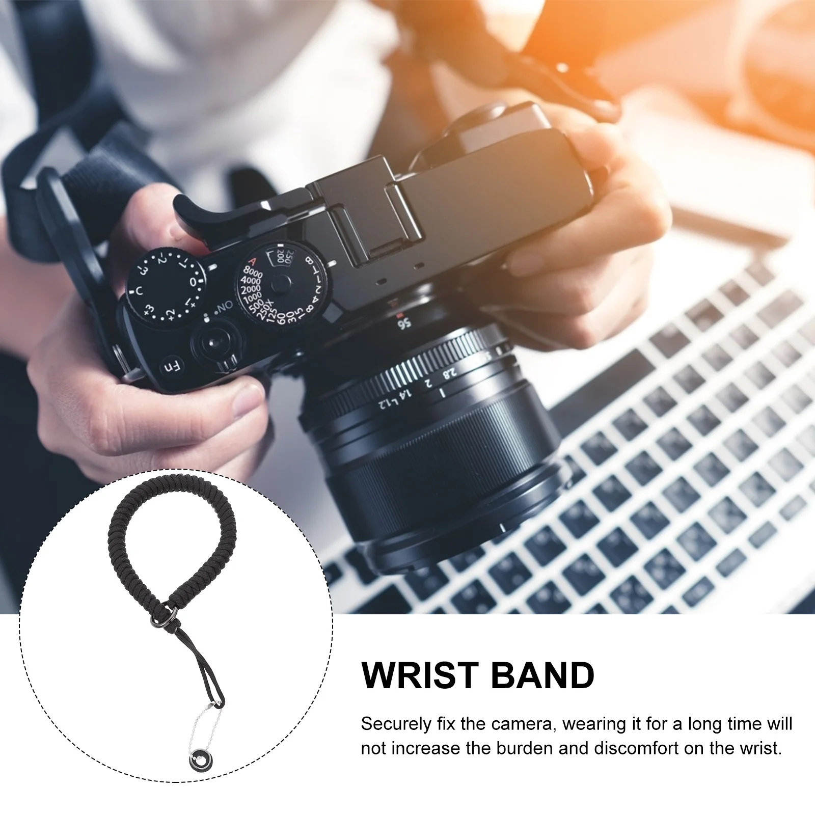 

Fashionable Camera Wrist Strap Lanyard Lightweight Durable For Men Women Outdoor Hiking Photography Braided Rope