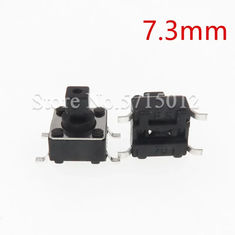 400pcs/lot 6*6*7.3mm Tactile Tact Push Button switch Micro Switch Momentary Push Button Square head 4pin