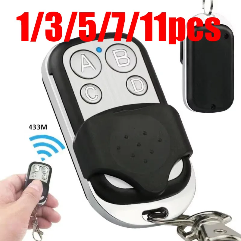 1/3/5/7/9/11pcs 434MHZ Remote Control Duplicator 4 Button Cloning Wireless Remote Control Key For Garage Door Gate Opener