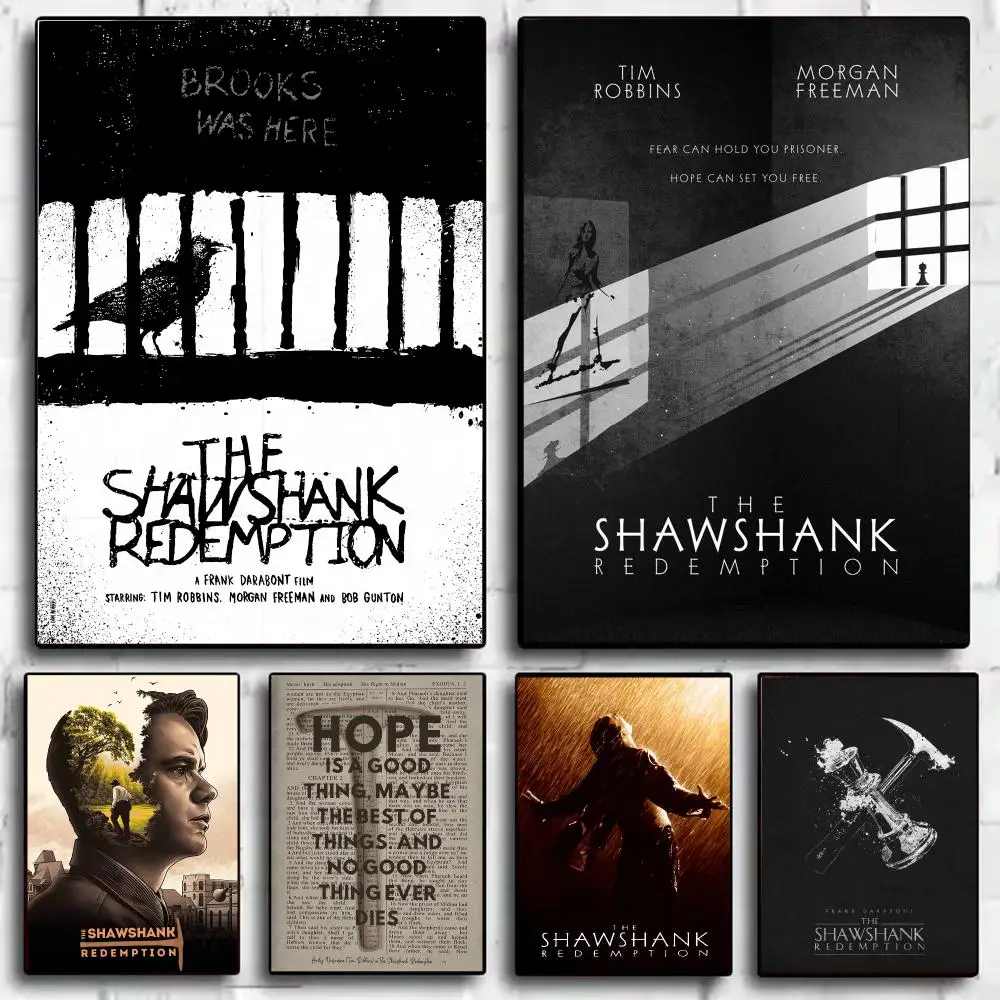 Movie T-The Shawshank Redemption Poster Aesthetic Wall Art Print Modern Bedroom Living Room Decor Trendy Gift