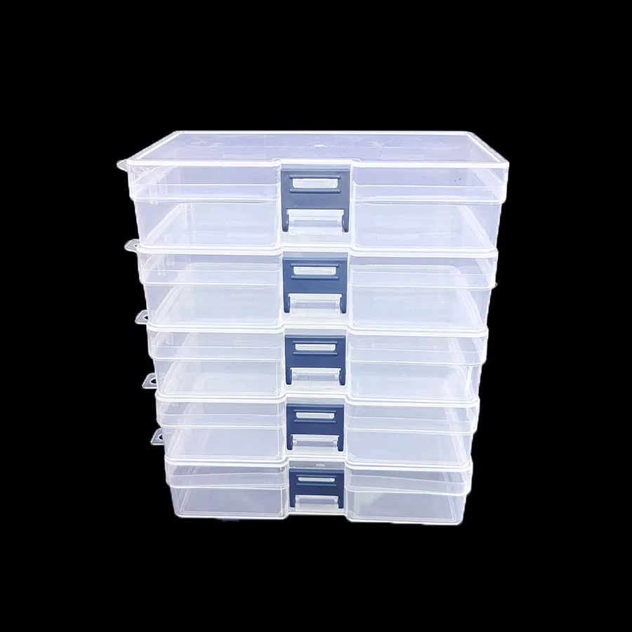 5 transparent plastic storage boxes can accommodate small items, small toys, decorations, small cards, sorted storage, not messy