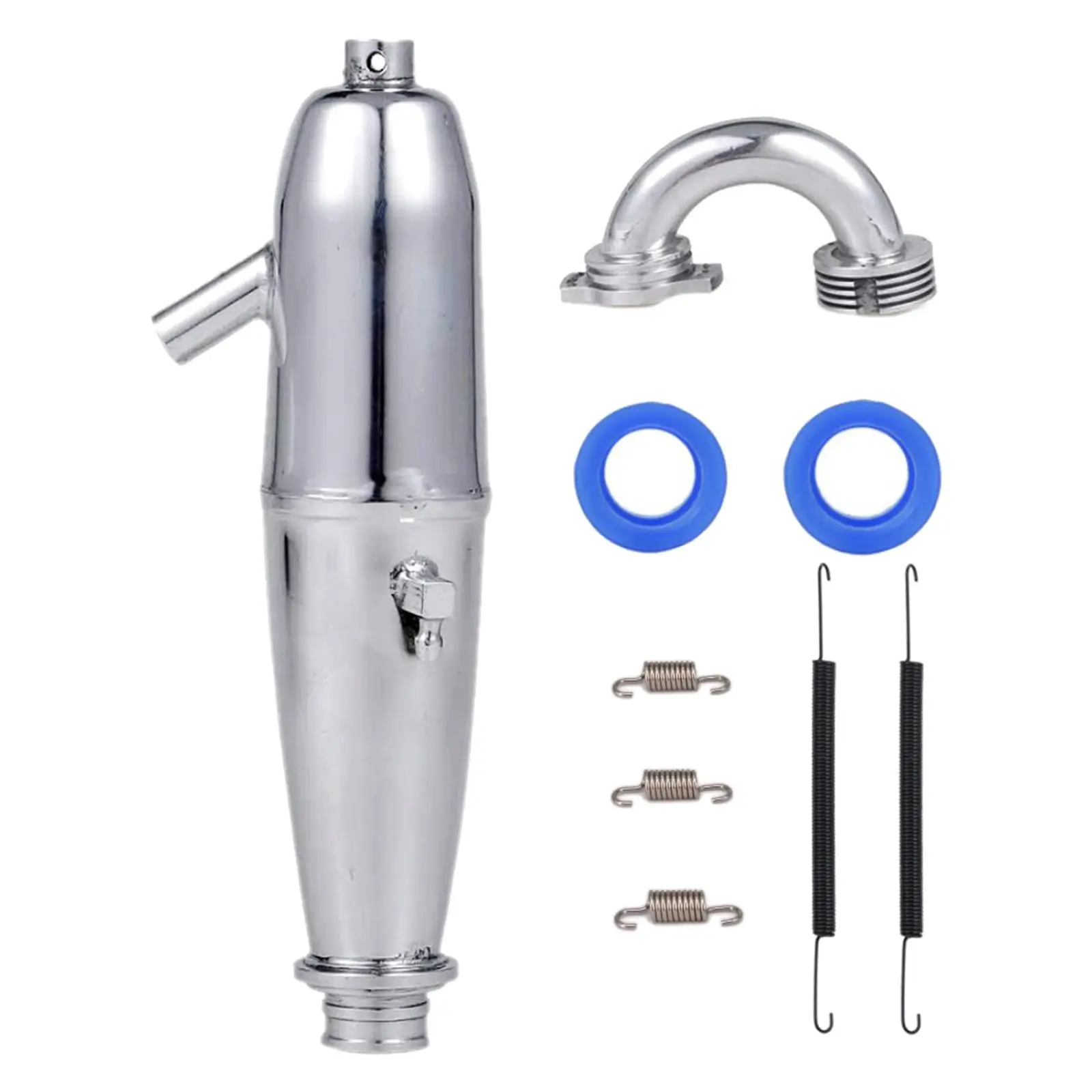 RC Car Exhaust Pipe Metal Exhaust Muffler for 1:8 Monster Truck Spare Accessories Nitro Engine Parts Replace
