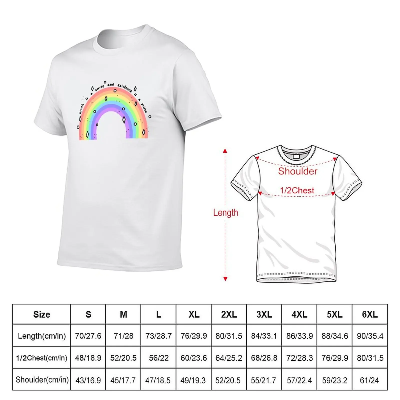 Birth is a Curse T-Shirt Basic Plain Short Sleeve Crew Neck Tee
