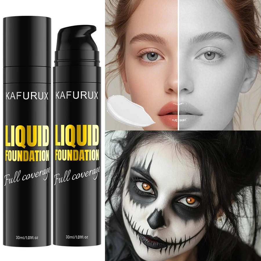 كريم أساس سائل أبيض نقي لهدايا مكياج كورية للوجه من COS، كريم أساس قابل للتعديل ومقاوم للماء