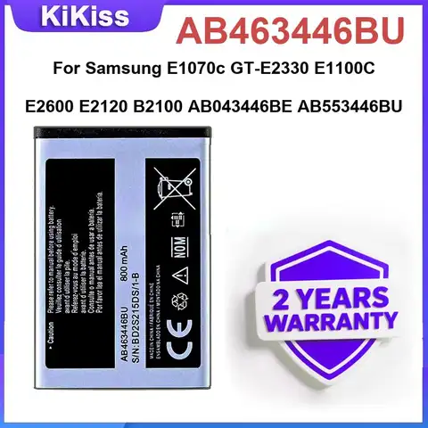 AB463446BU Replacement Battery For Samsung E1070c GT E2330 E1100C E2600 E2120 B2100 AB043446BE AB553446BU