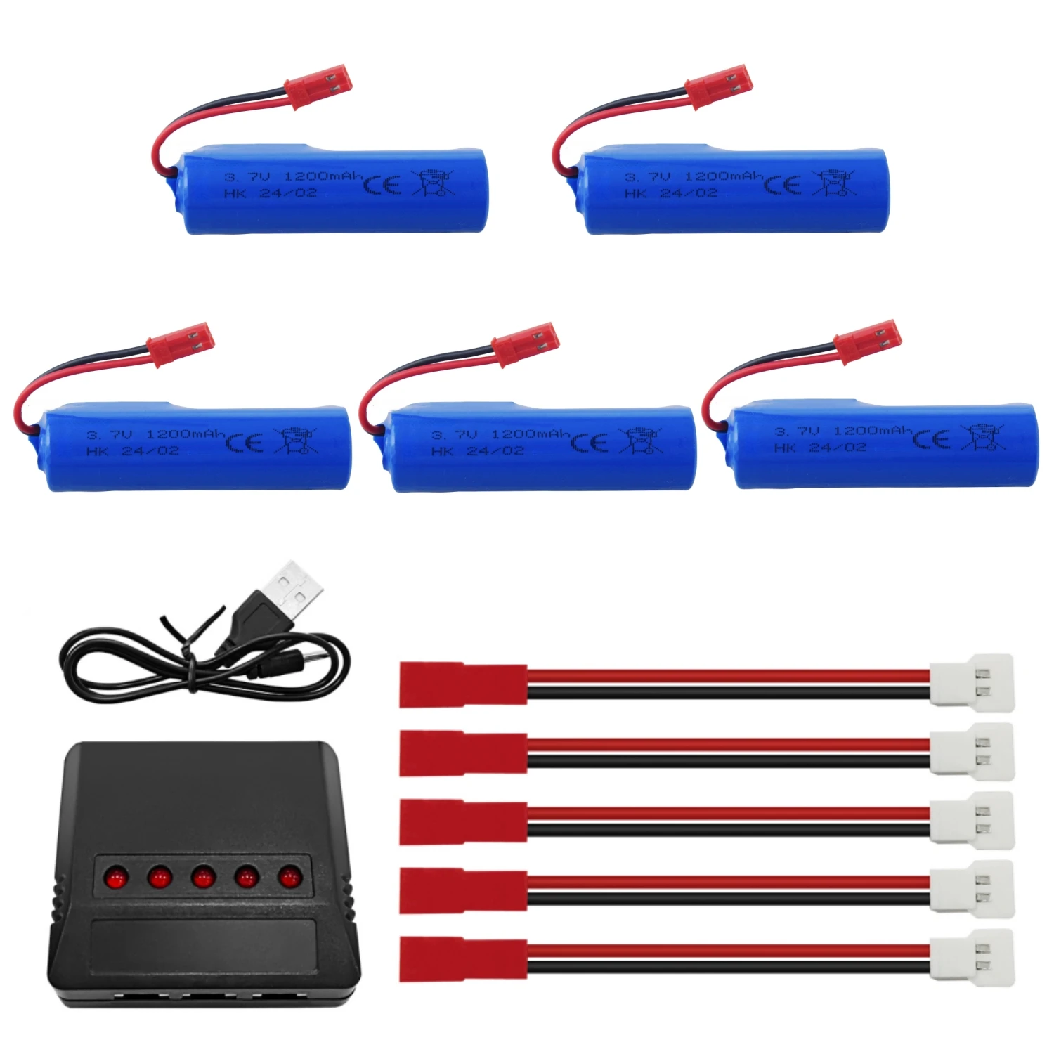 

5 шт., литий-ионные аккумуляторы 3,7 в, 1200 мАч