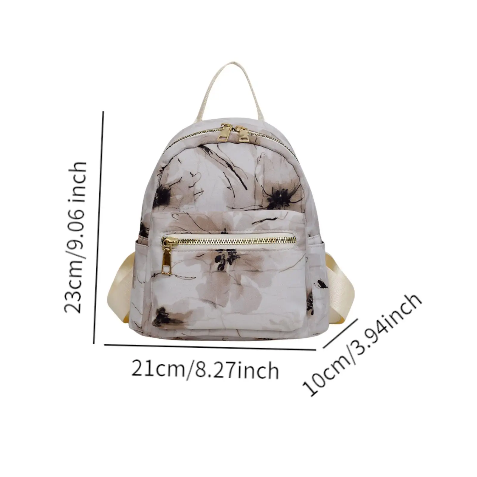 Women Mini Backpack Lightweight Printed Fashion Portable Casual Daypack Rucksack for Street Outdoor Camping Hiking Shopping