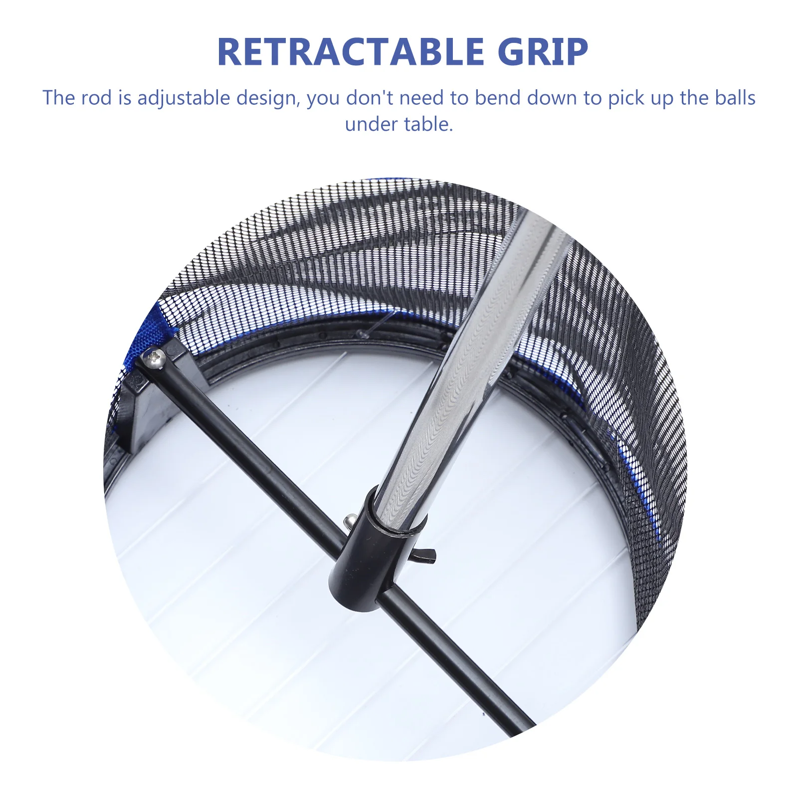 

1pc Adjustable Table Tennis Ball Picker Retractable Handle Upper Tennis Tool Durable Portable Collector For Pingpong Small Balls