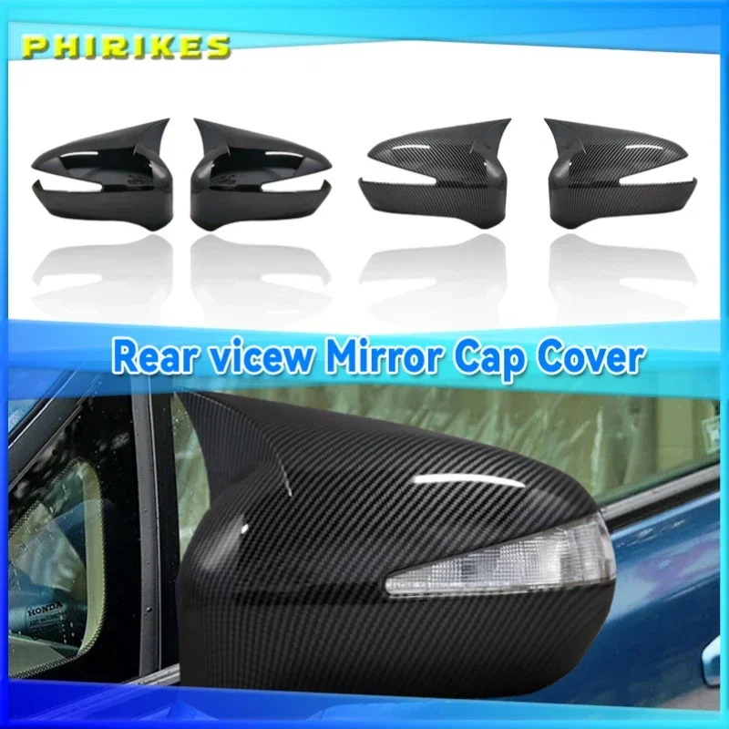 Mirror Cover For Honda Civic FD6 2006 2007 2008 2009 2010 2011 2012 Accessory Bright Black Case CAR Shield